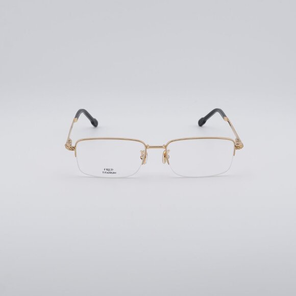 Fred FG50024U 030 Eyeglasses Gold 55mm Rectangle Frame - Picture 3 of 10